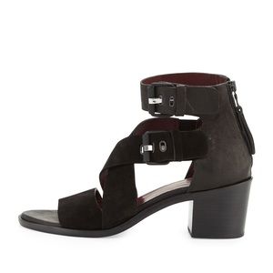 Rag & Bone Madrid City Sandal in black suede and leather